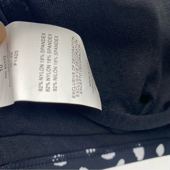 ISLAND ESCAPE WOMEN'S PRINTED COSTA RICA UNDERWIRE BIKINI TOP SWIMSUIT BLACK NEW - Picture 7 of 8